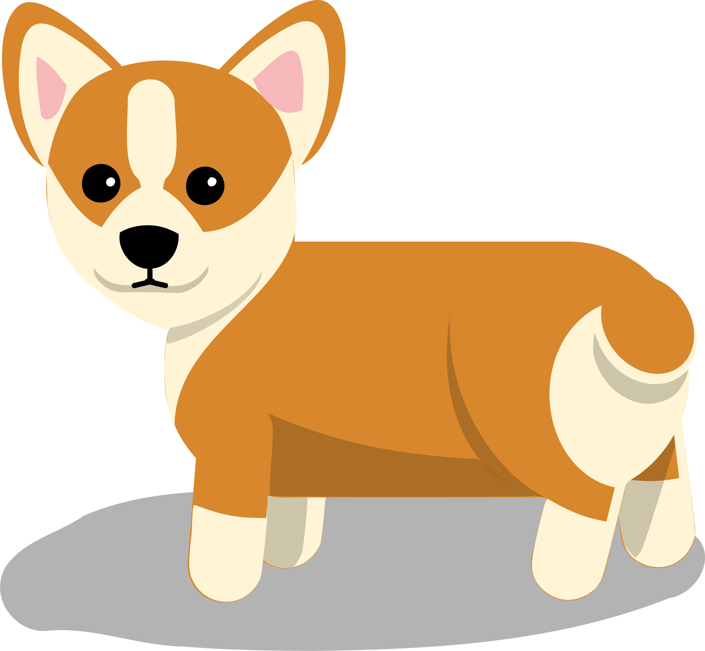 cartoon picture of a corgi